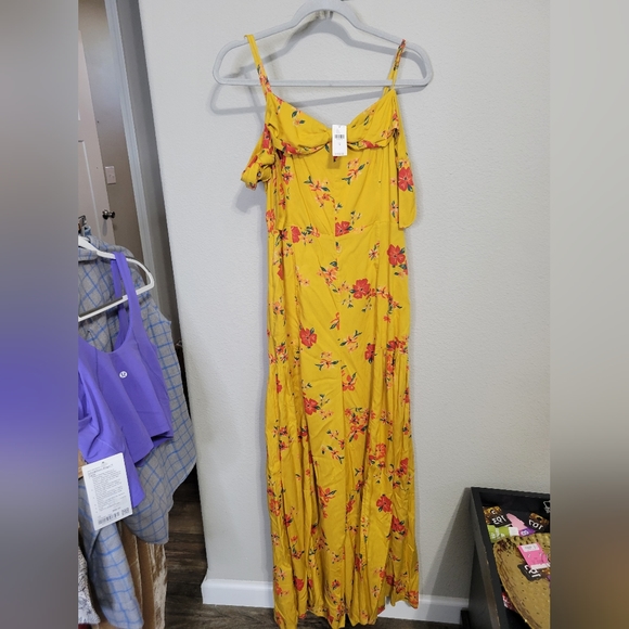 NWT Anthropologie Yellow Floral LondonberryJumpsuit Wide Leg Size 10 - Picture 4 of 12